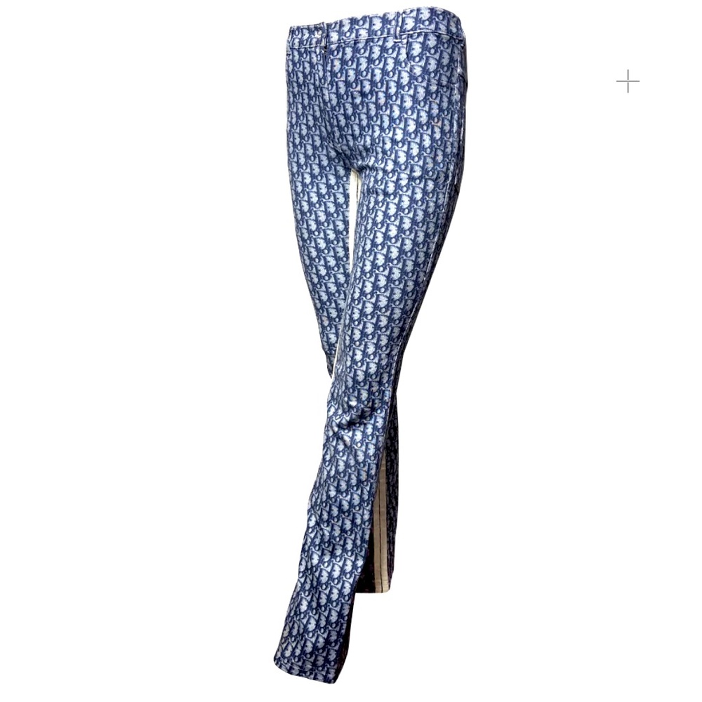 Vintage Galliano Dior Blue Trotter Print Pants